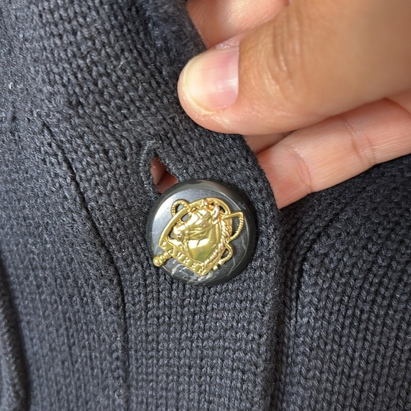 Ralph Lauren sleeveless vest sweater w/ front signature pony gold buttons size M - Picture 4 of 8